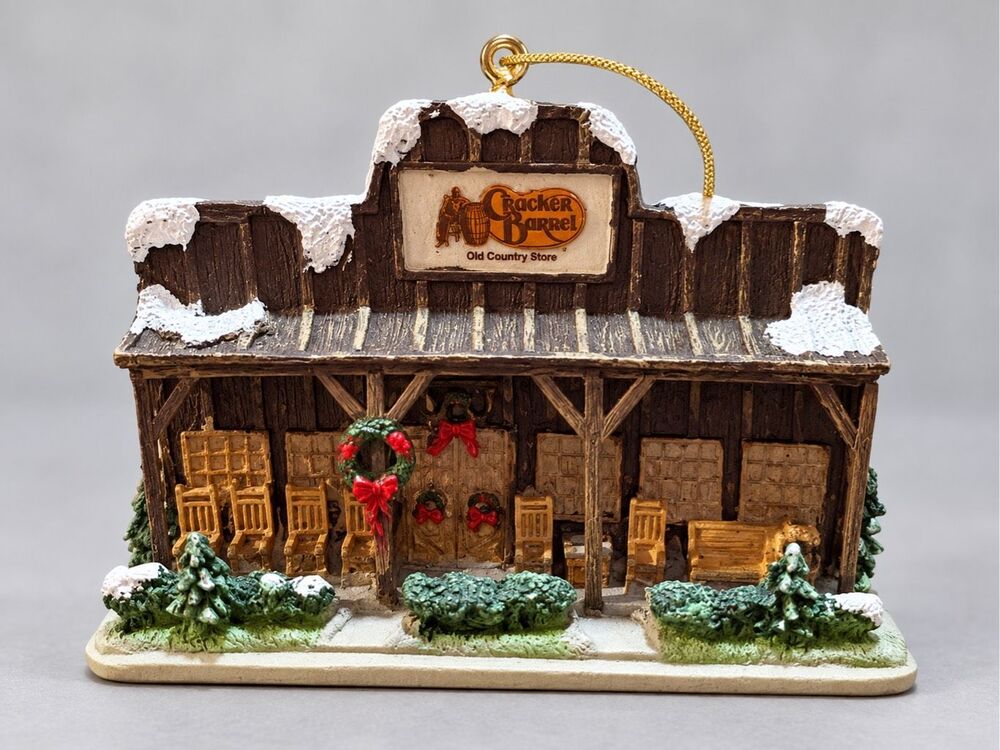 Cracker Barrel 2005 Christmas Ornament Old Country Store Building Rustic Holiday